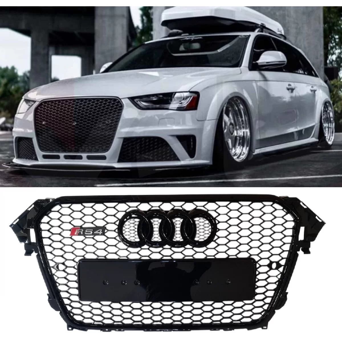 RS4 Style Front Grille suitable for Audi A4 B8.5 2013 - 2016!