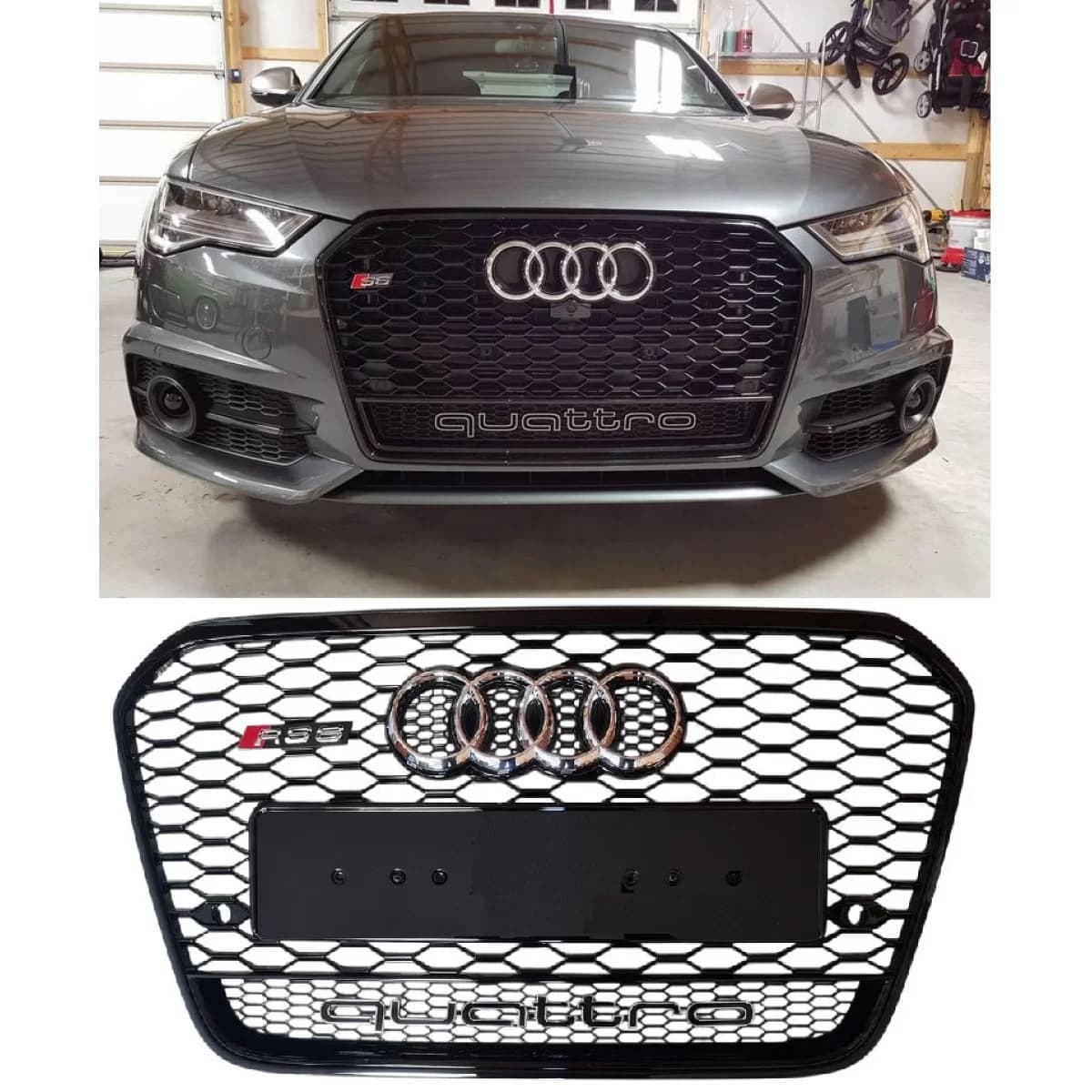 Front Grille RS6 Quattro Style suitable for Audi A6 C7 2013 - 2016!