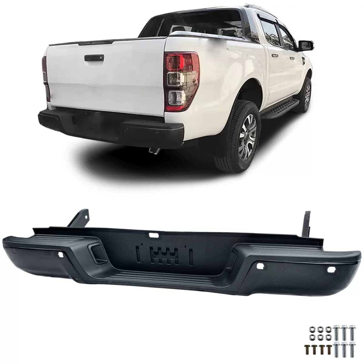 Rear Bumper Black OE Look for PDC for Ford Ranger T6 T7 T8 2012-2023