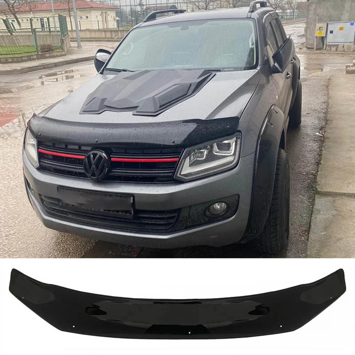 Hood Deflector suitable for VW Amarok 2010+ Black Color
