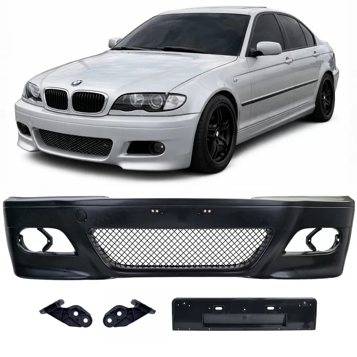 Front bumper sport + ABE fits BMW E46 Sedan Touring LCI 2001-2005
