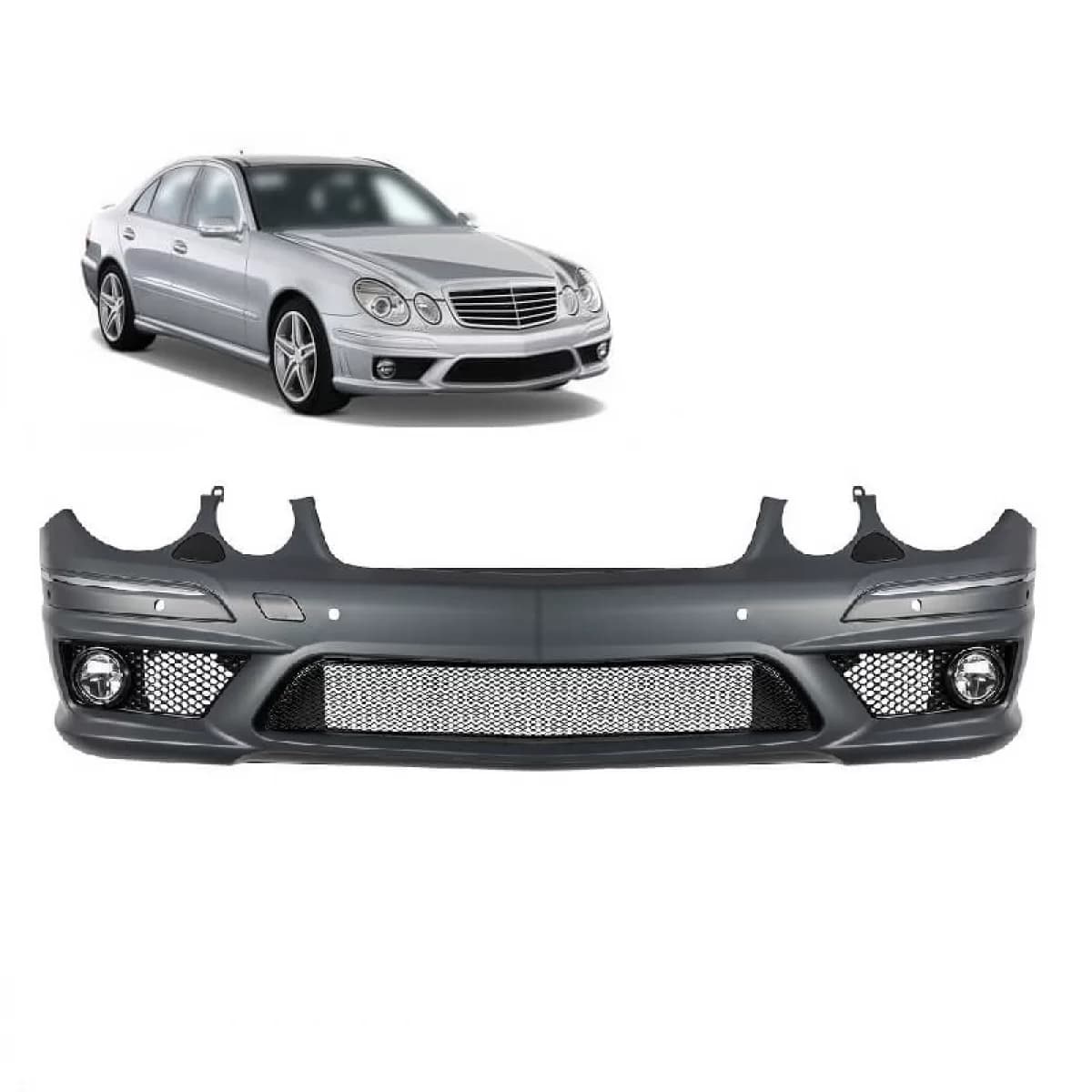 Front Bumper suitable for Mercedes-Benz E-Class W211 06-09 A Design Look With PDC Made In Taiwan