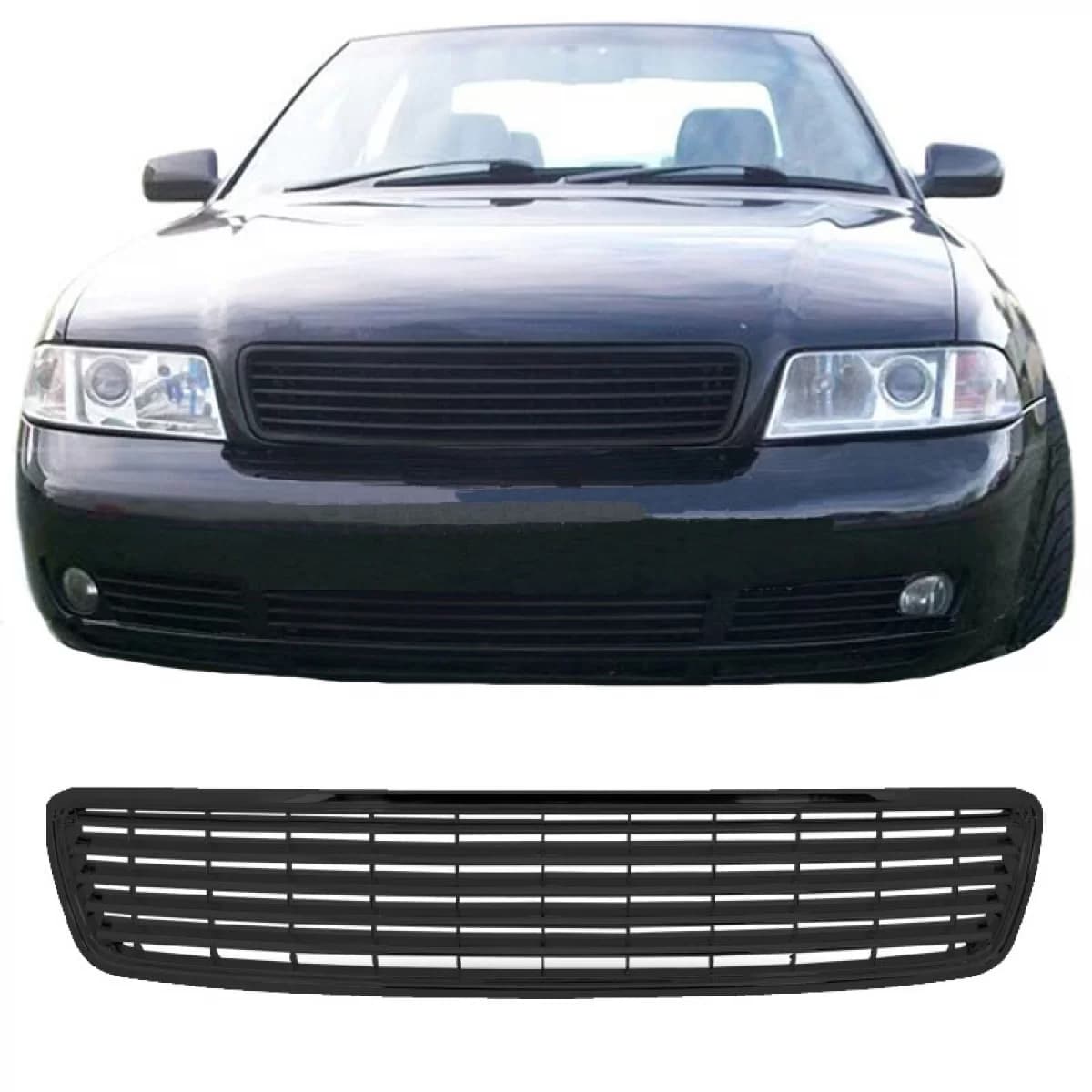 Front Grille suitable for Audi A4 B5 94-01 Badgeless Black 1pc
