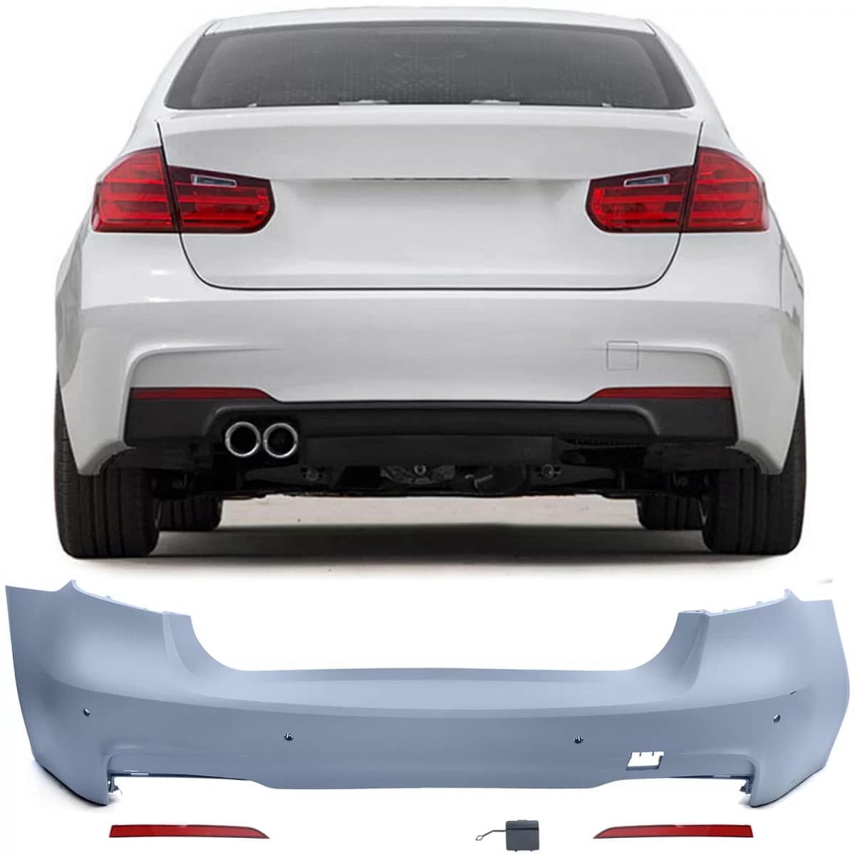 Rear bumper suitable for 3 Series BMW F30 Sedan 11-19 with M package