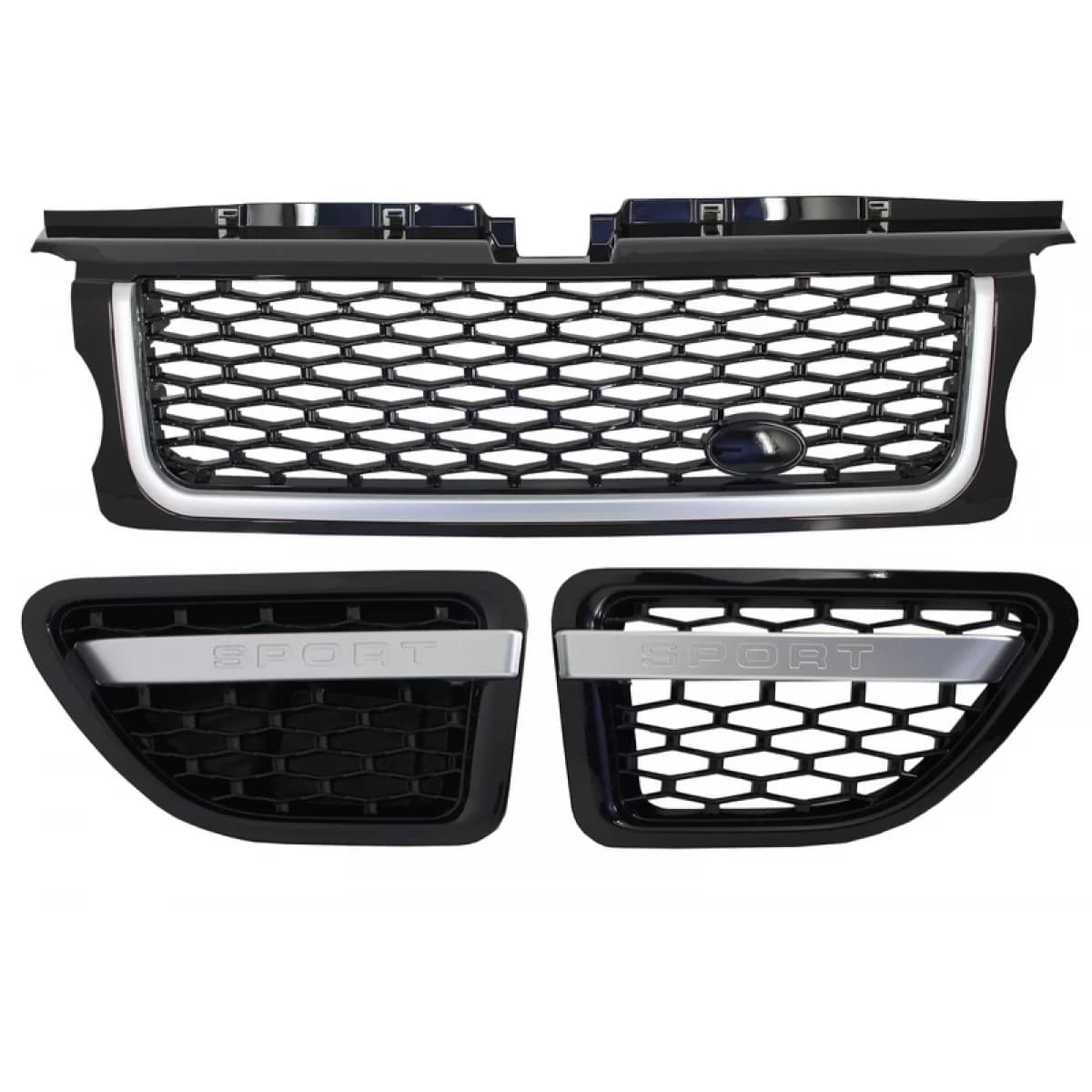 Central Grille and Side Vents Assembly suitable for Land Rover Range Rover Sport (2005-2008) L320 Autobiography Look All Black Edition
