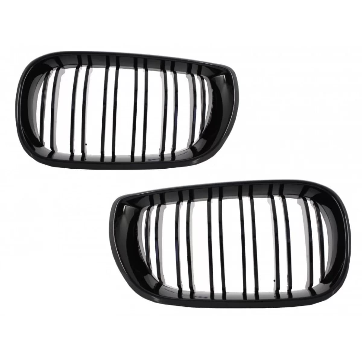 Central Kidney Grilles suitable for BMW 3 Series E46 Facelift (10.2001-2005) Double Stripe M Design Piano Black