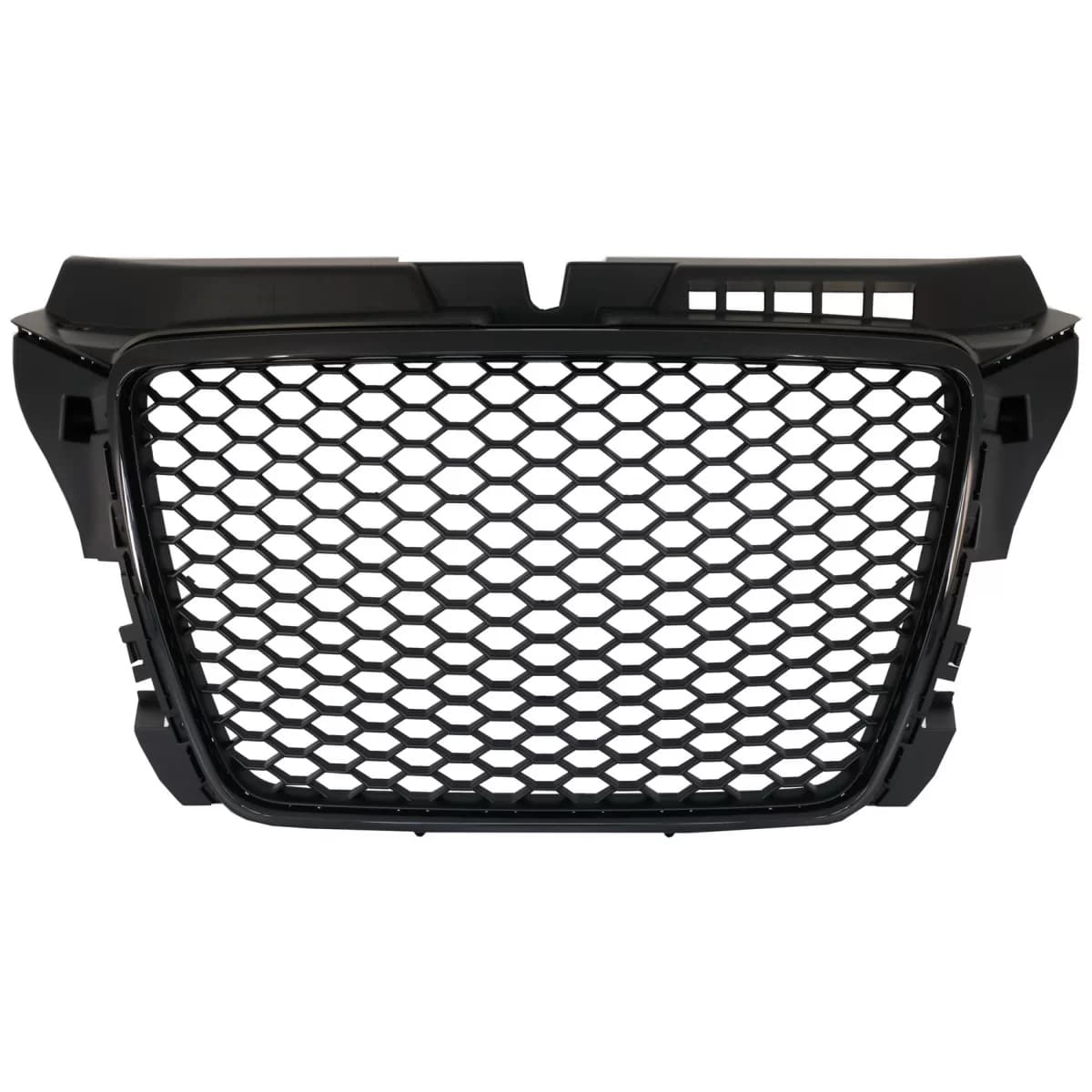 Badgeless Front Grille suitable for Audi A3 8P Facelift (2007-2012) RS Design Piano Black