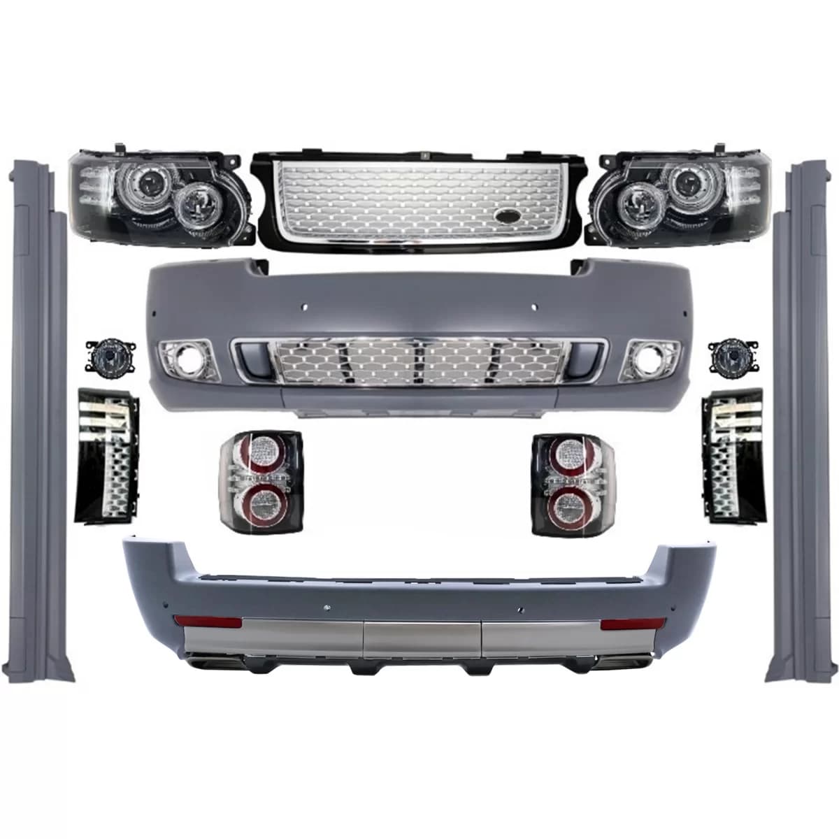 Conversion Body Kit suitable for Land Range Rover Vogue L322 (2002-2009) Retrofit to Facelift Autobiography Design