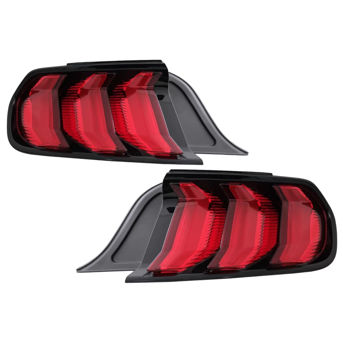 Full LED Taillights suitable for Ford Mustang VI S550 (2015-2019) Red with Dynamic Sequential Turning Lights