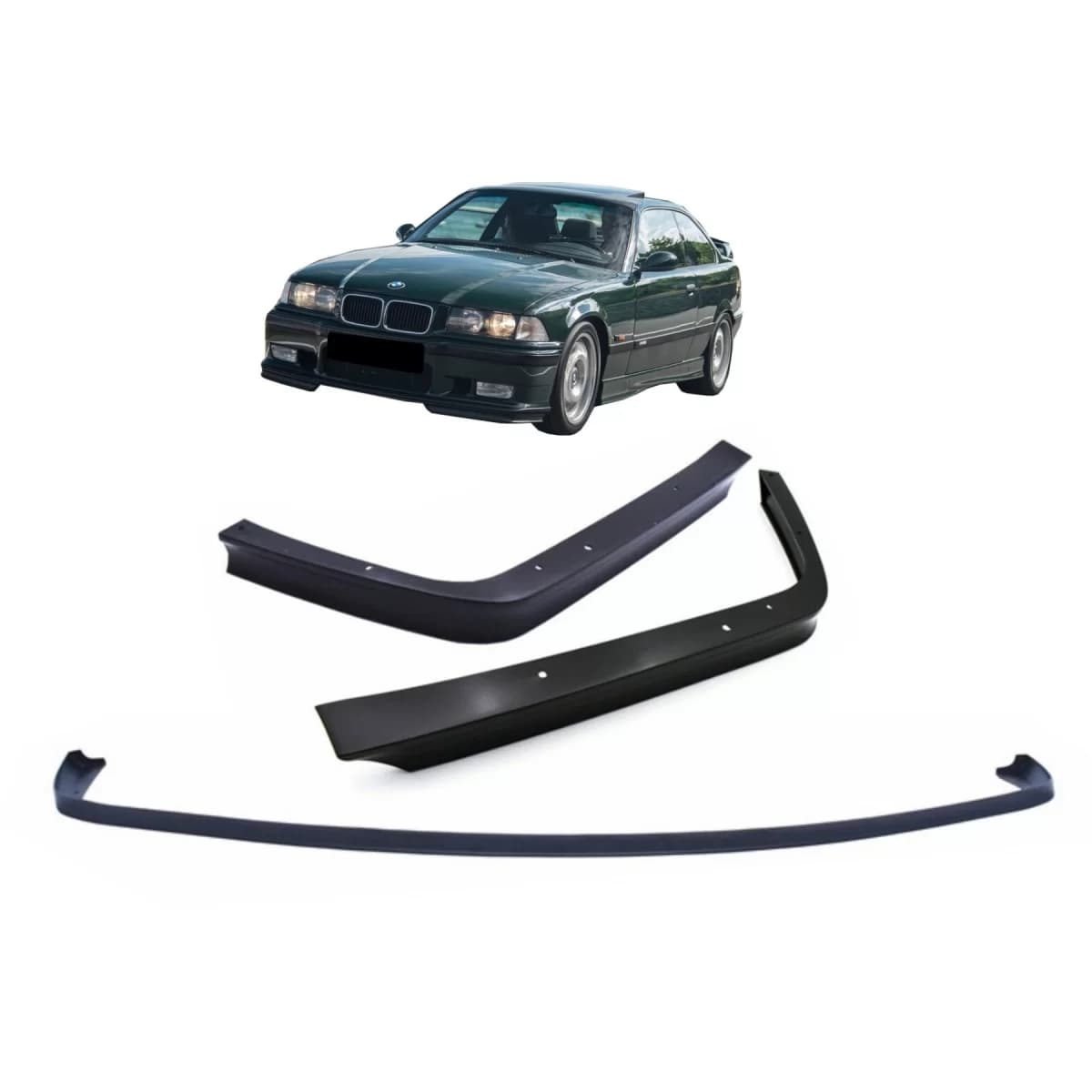 Front Bumper Spoilers Splitters Flaps suitable for BMW 3 Series E36 (1992-1998) M3 GT Design