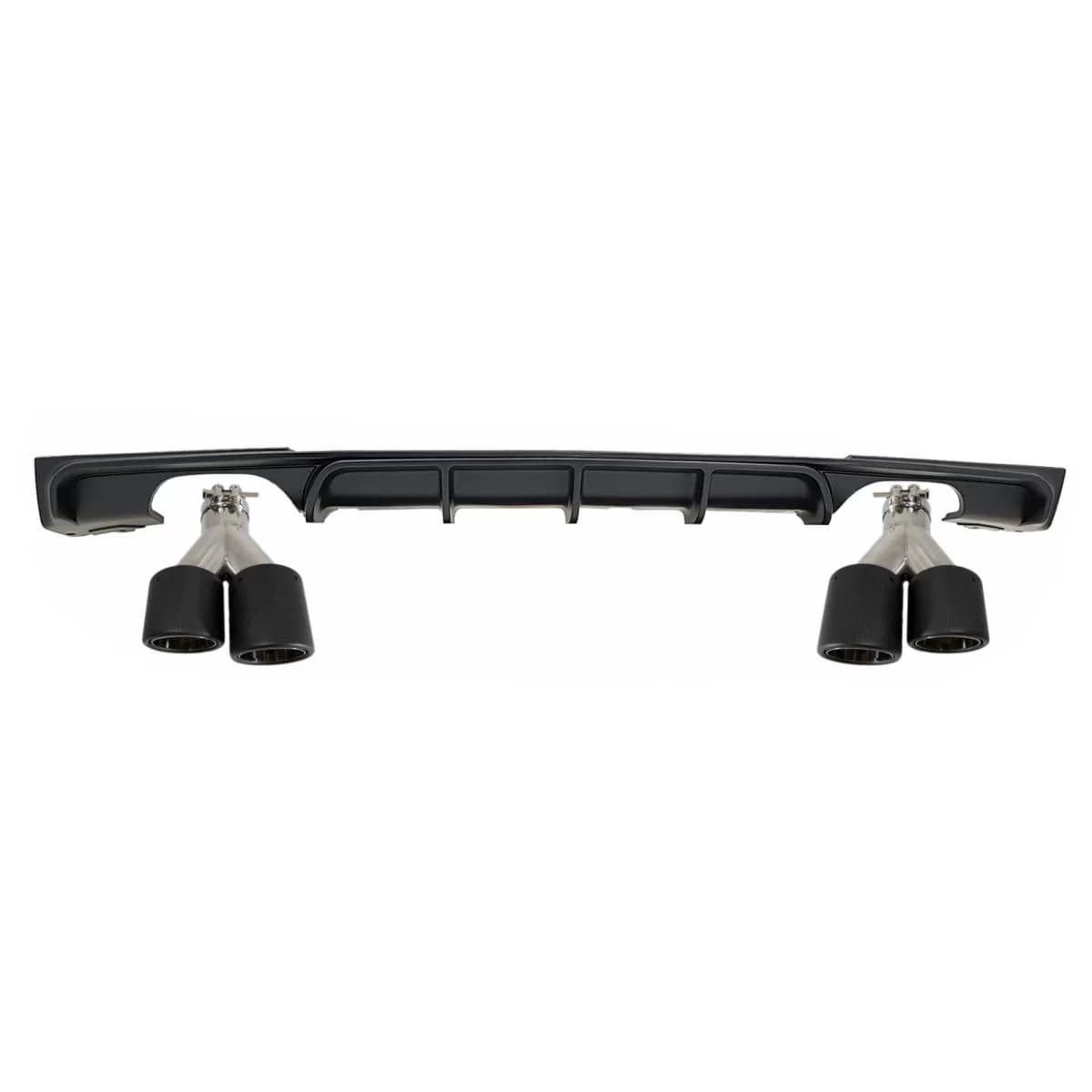 Rear Valance Diffuser Twin Double Outlet with Exhaust Muffler Tips Carbon Fiber Matte suitable for BMW 3 Series F30 F31 (2011-up) M Design