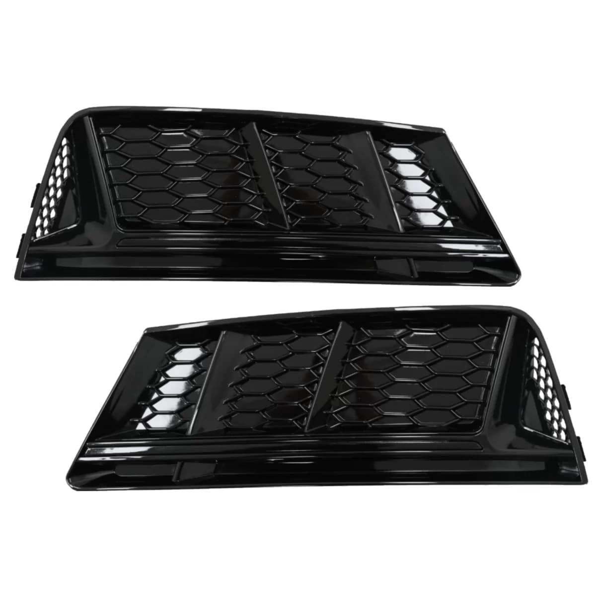 Bumper Lower Grille Covers Side Grilles suitable for Audi A4 B9 Sedan Avant (2016-2018) RS4 Design Black Edition