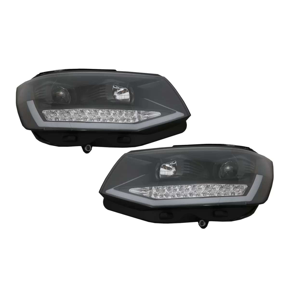Headlights TUBE LED BAR suitable for VW Transporter T6 (2015-2020) Black