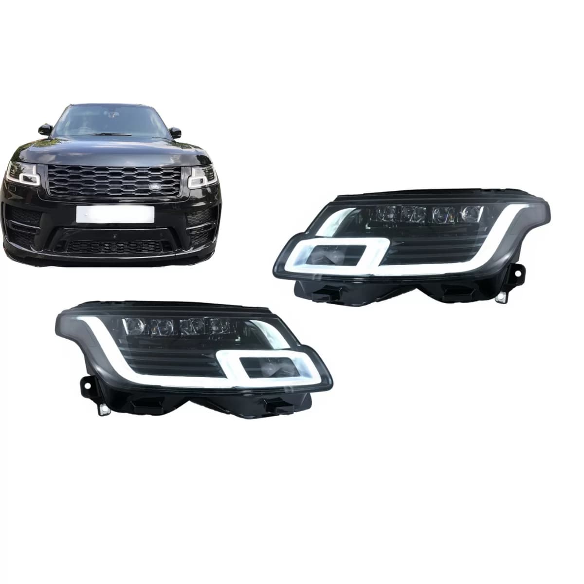 Full LED Headlights suitable for Land Range Rover IV Vogue SUV L405 (2013-2017) Conversion to 2018-up