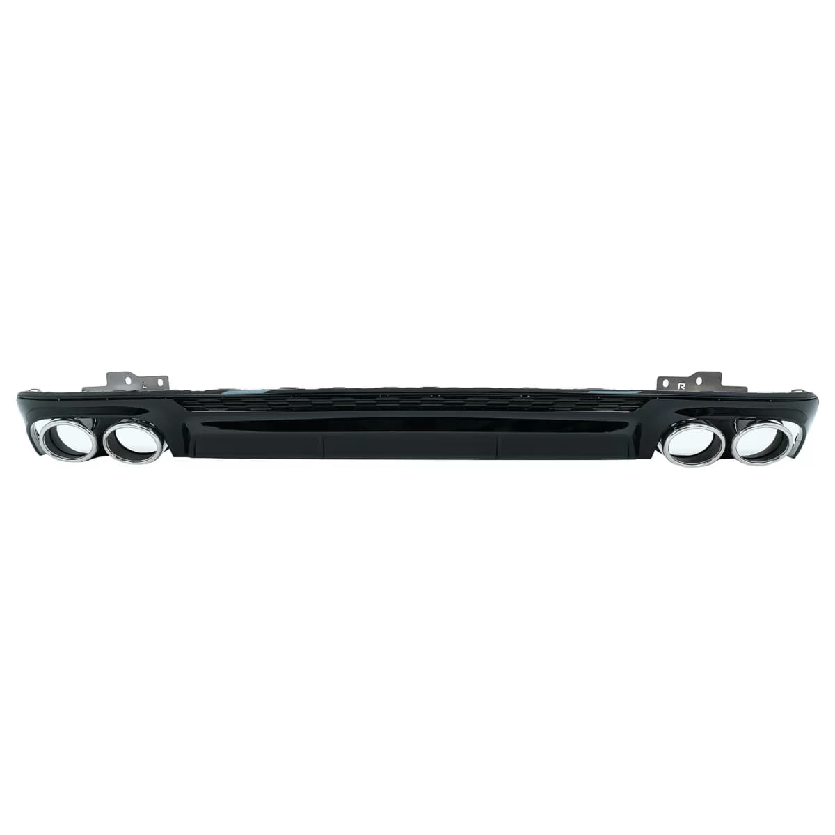 Rear Bumper Valance Diffuser with Exhaust Tips suitable for Audi A6 C8 4K Avant Sedan (2018-up) S6 Design