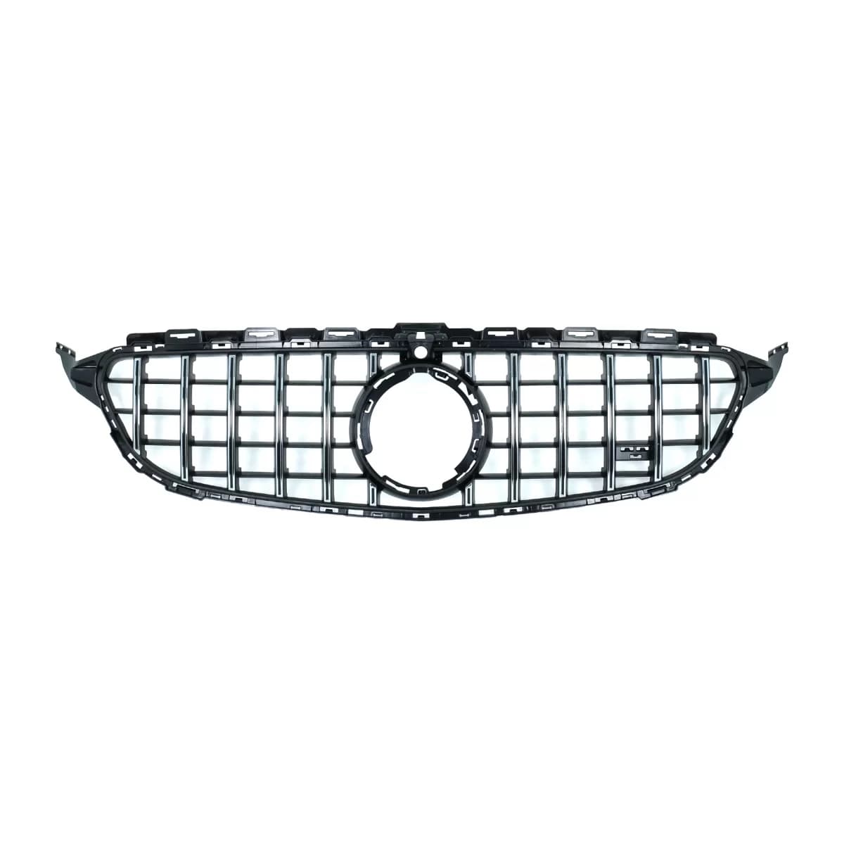 Front Grille suitable for Mercedes W205 Sedan S205 T-Modell A205 Cabriolet C205 Coupe Facelift (03.2018-2020) with 360 Chrome