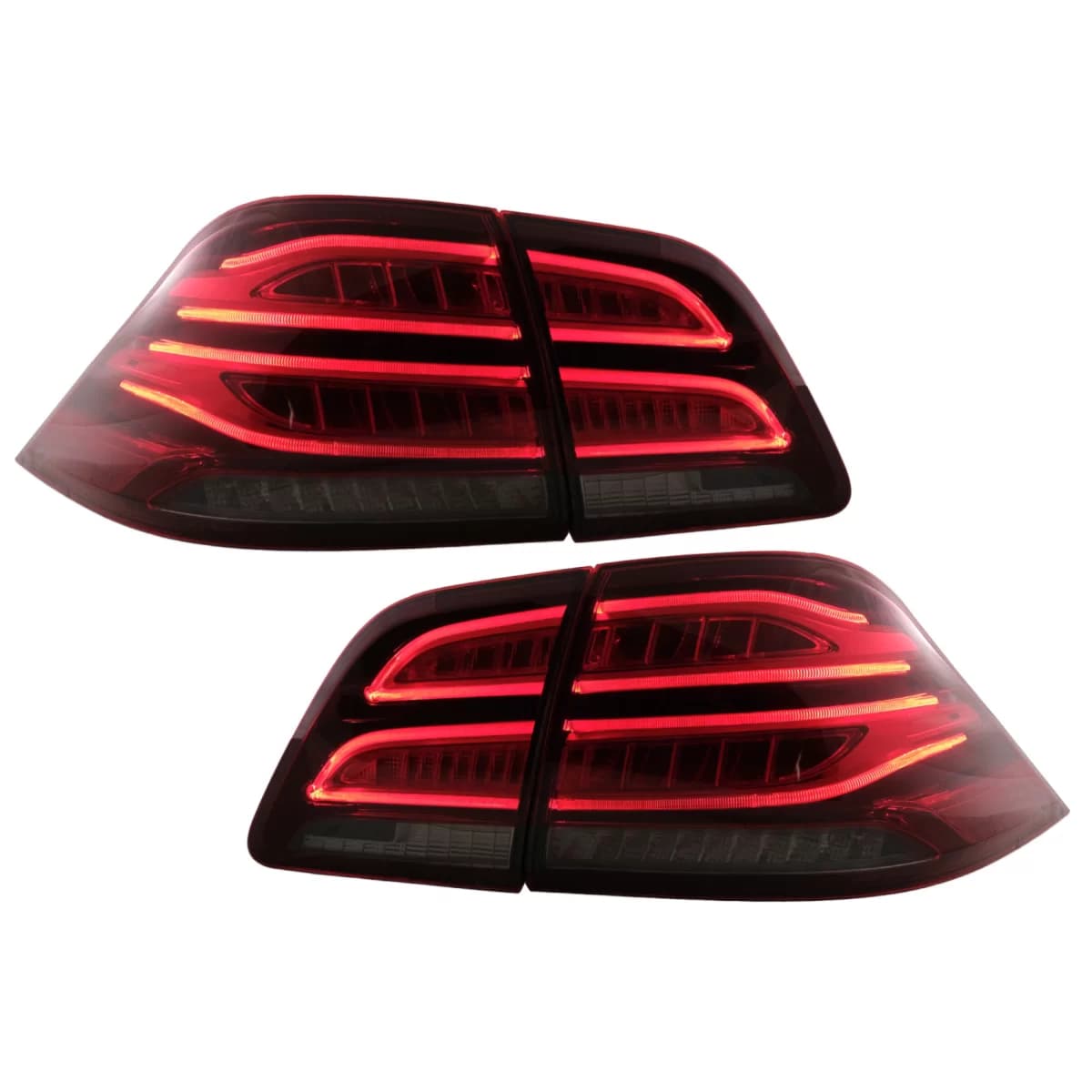 Full LED LightBar Taillights suitable for Mercedes M-Class W166 (2012-2015) Red White LHD