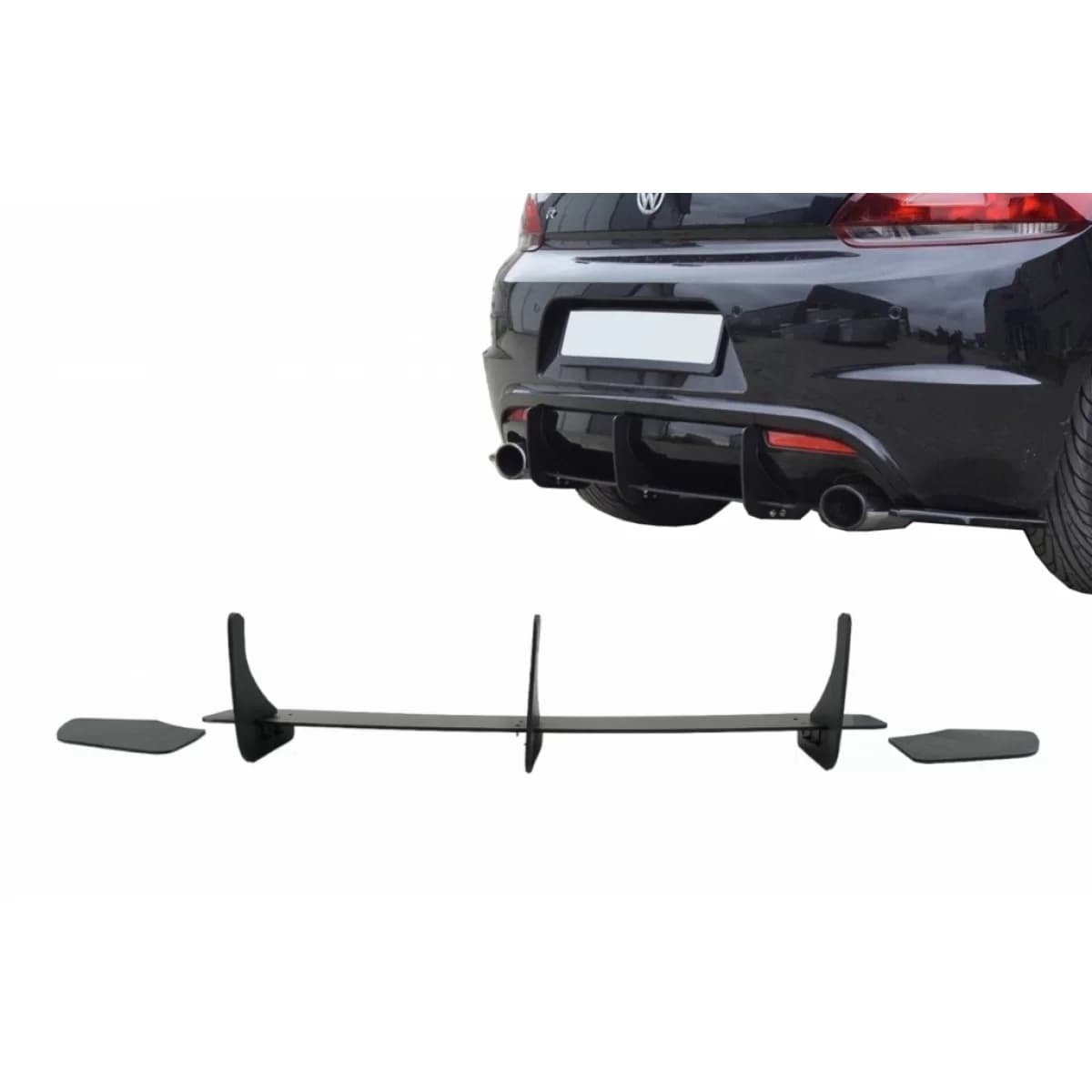 Rear Bumper Extension for Diffuser suitable for VW Scirocco Mk3 III R (2009-2017)