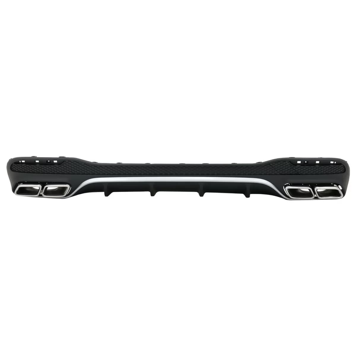 Rear Diffuser with Exhaust Muffler Tips suitable for Mercedes GLE W166 SUV Sport Line (2015-2018)
