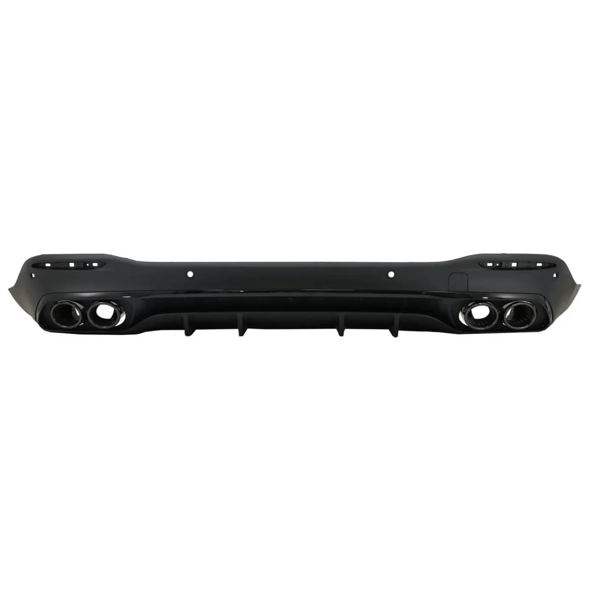 Rear Diffuser with Black Exhaust Muffler Tips suitable for Mercedes GLE W167 SUV V167 Sport Line (2019-Up) GLE53 Design Night Package