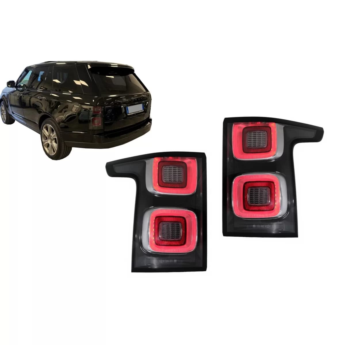 Full LED Taillights suitable for Range Rover Vogue L405 (2013-2017) Facelift Design Clear