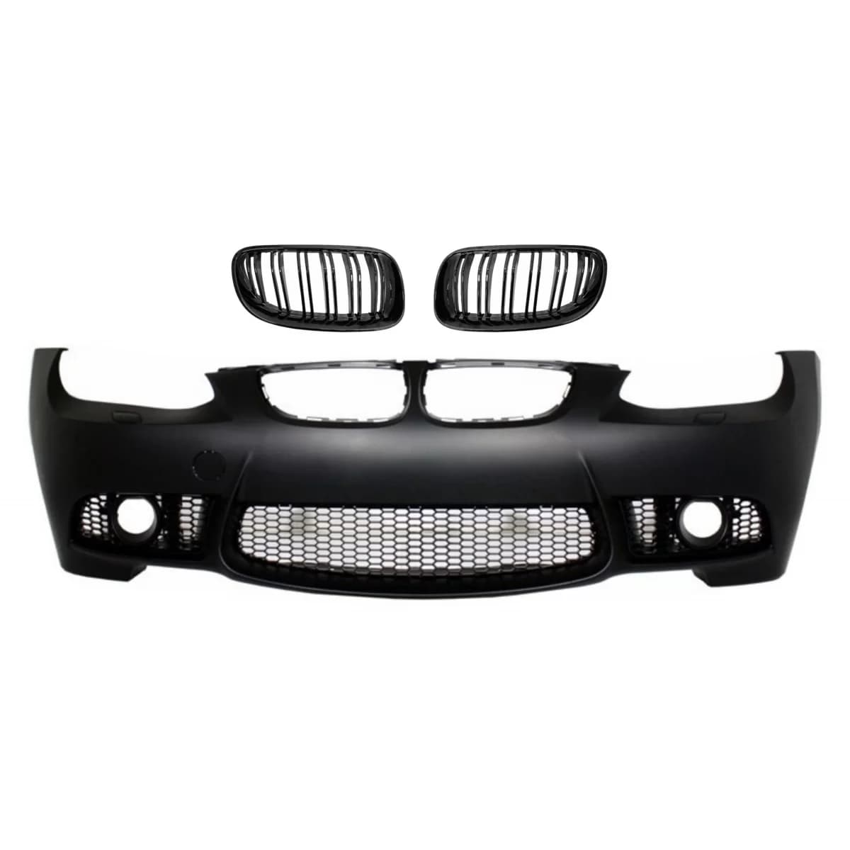 Front Bumper with Kidney Grilles Double Stripe suitable for BMW 3 Series E92 E93 (2006-2009) Without PDC and Projectors