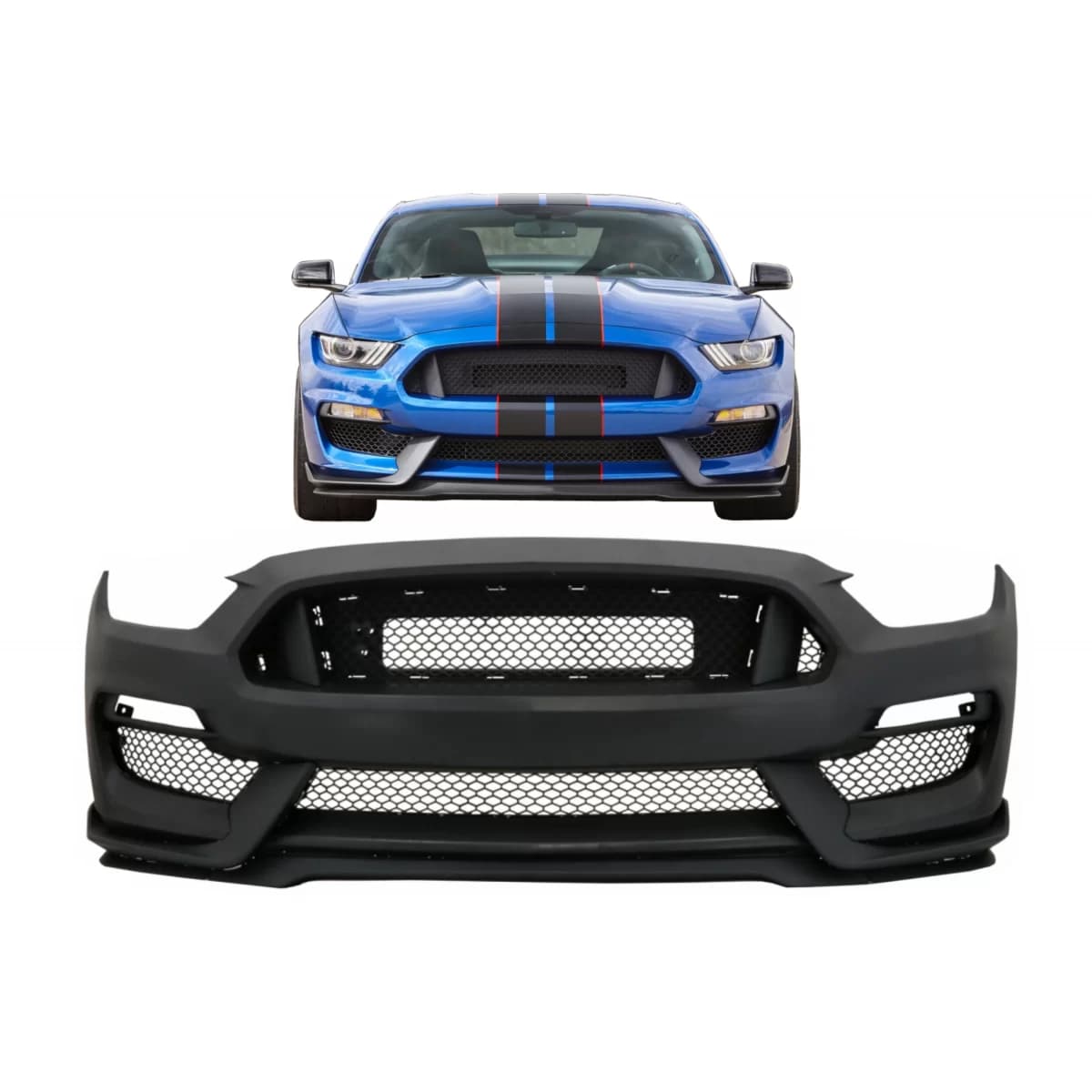 Front Bumper suitable for Ford Mustang Mk6 VI Sixth Generation (2015-2017) GT350 Design