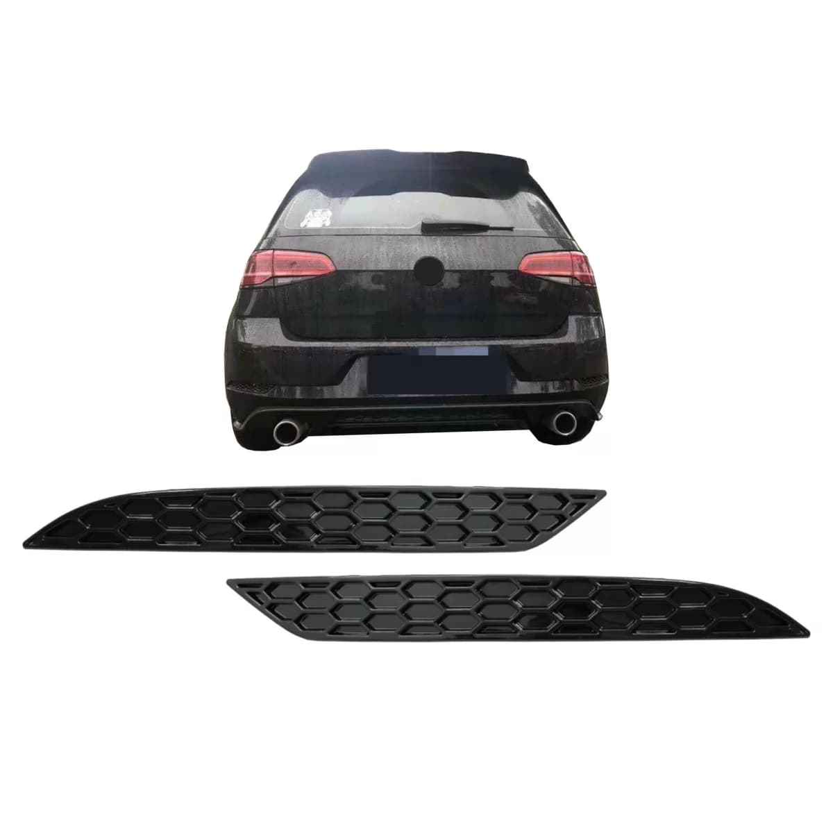 Honeycomb Rear Bumper Reflector Cover suitable for VW Golf 7.5 (2017-2019)