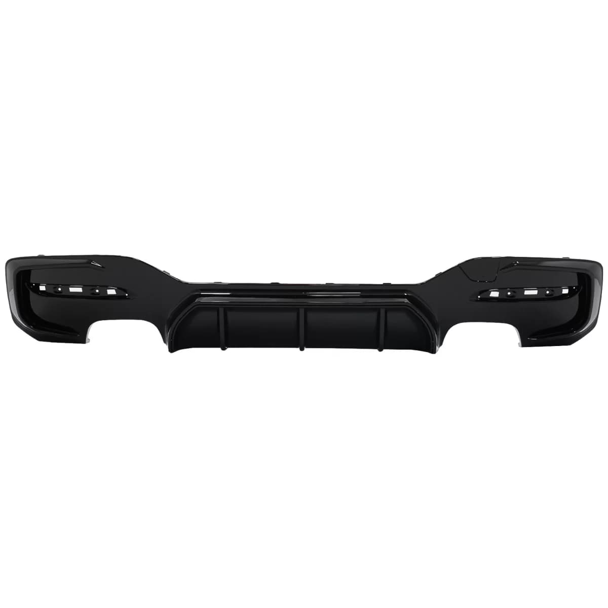 Rear Bumper Spoiler Valance Diffuser Twin Double Outlet suitable for BMW 1 Series F20 F21 LCI (2015-2019) Piano Black
