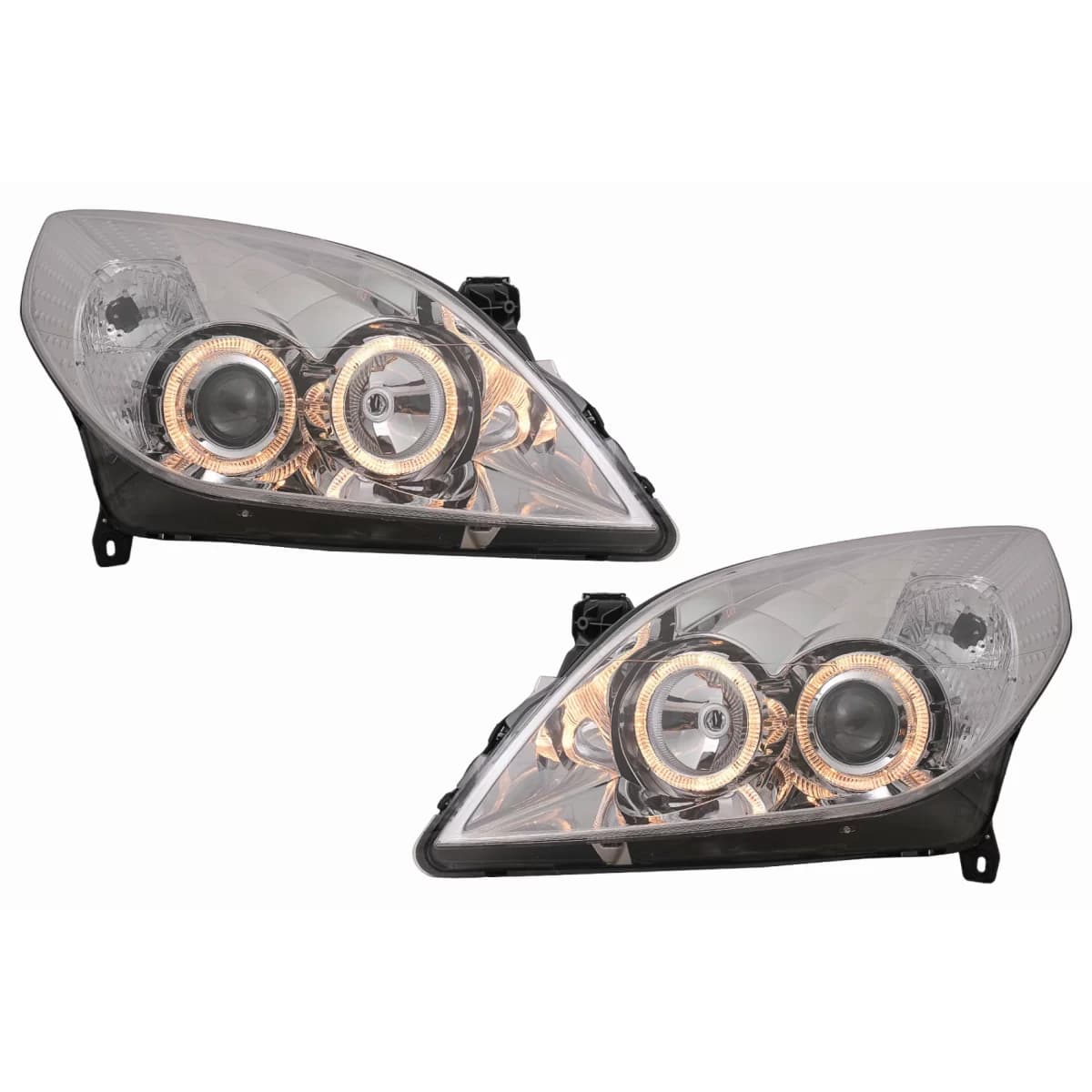 Angel Eyes Headlights suitable for Opel Vectra C / Signum Facelift (09.2005-2008) Chrome