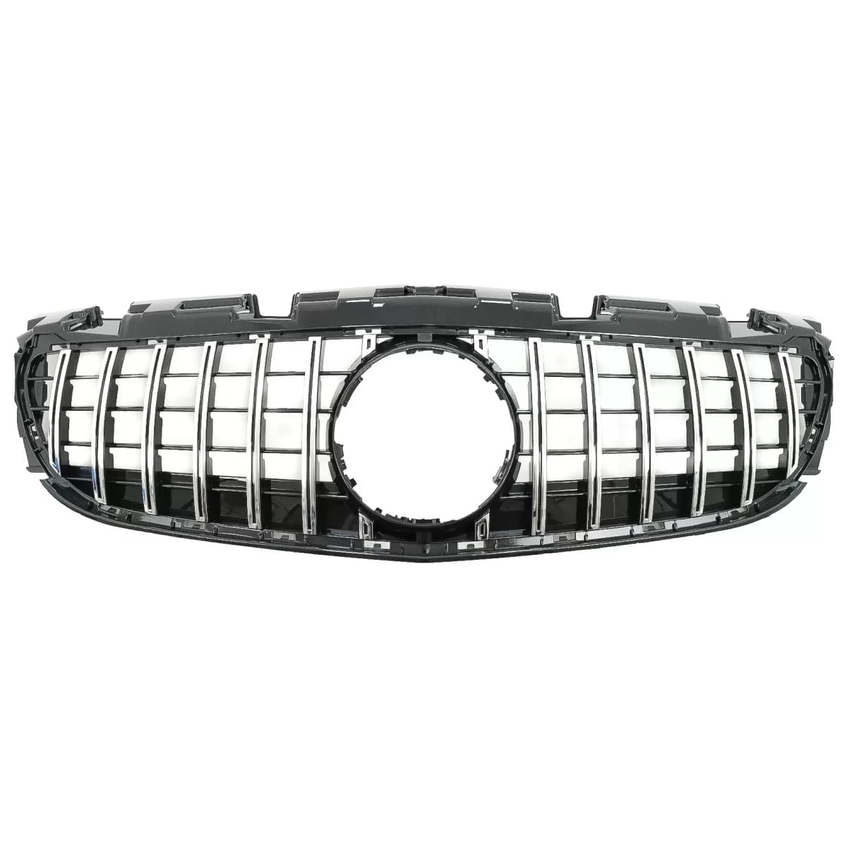 Front Grille suitable for Mercedes SLC-Class R172 Facelift (2016-2019) GT-R Panamericana Design Black/Chrome