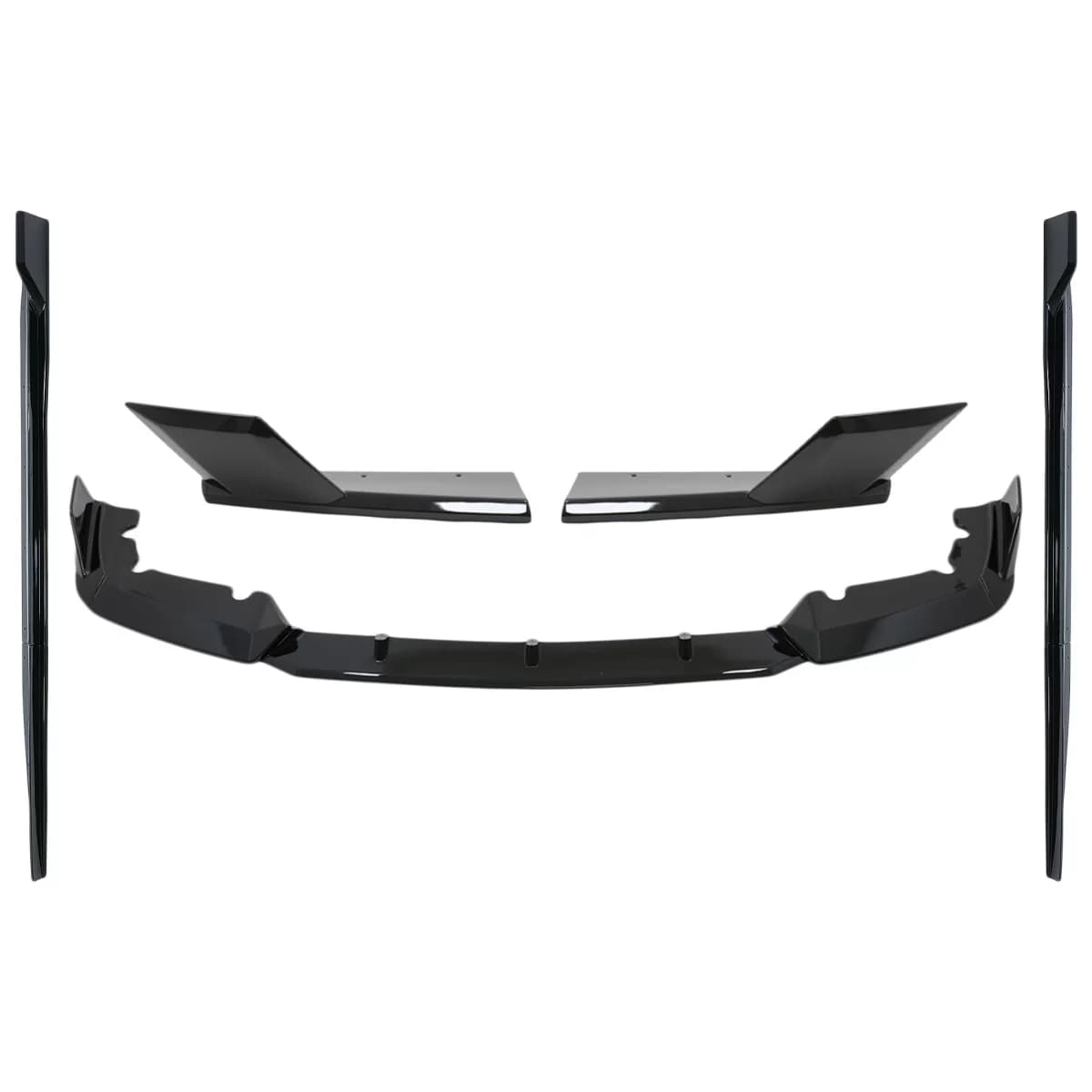 Aero Body Kit Front Bumper Lip and Rear Splitters suitable for BMW F95 X5M Competition (2018-up) Piano Black