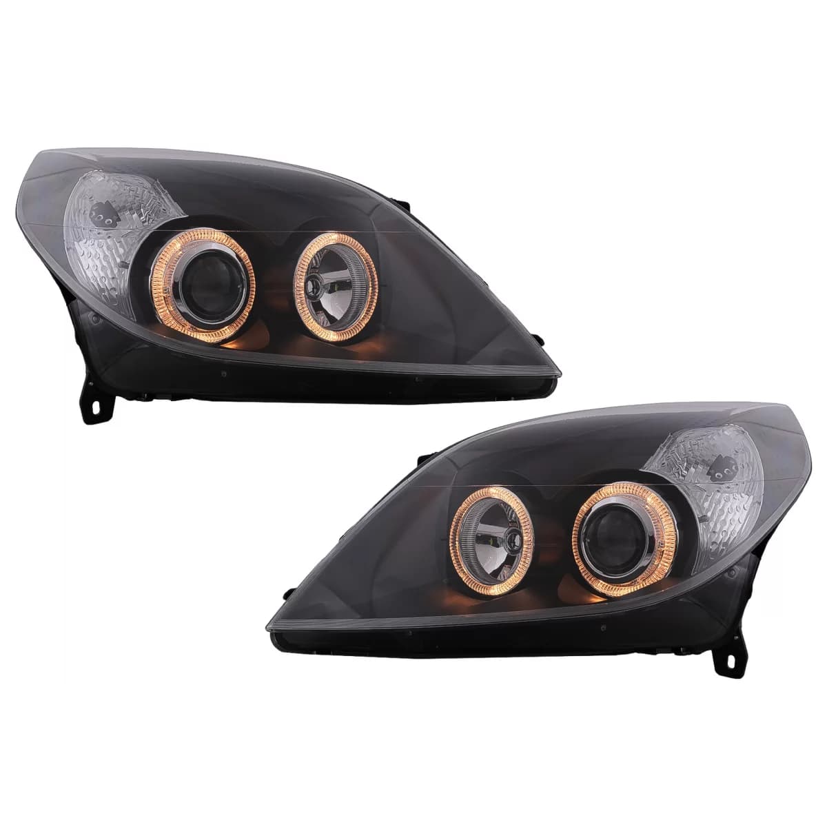 Angel Eyes Headlights suitable for Opel Vectra C Signum Facelift (09.2005-2008) Black