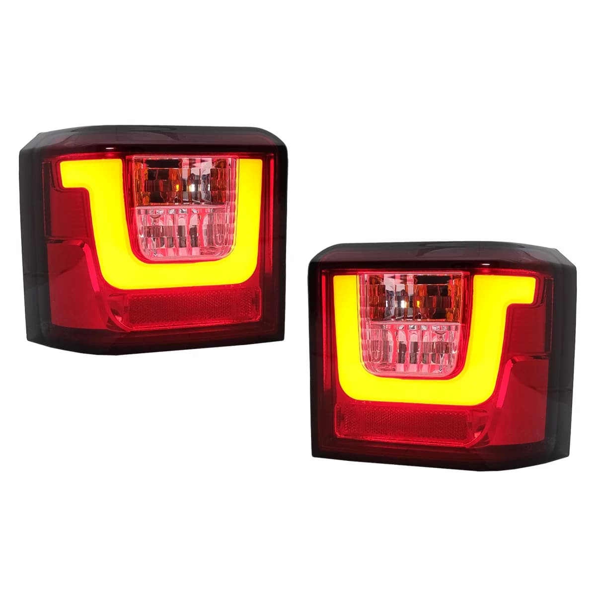 LED Bar Taillights suitable for VW T4 Transporter Caravelle Multivan (1990-2003) Red Clear