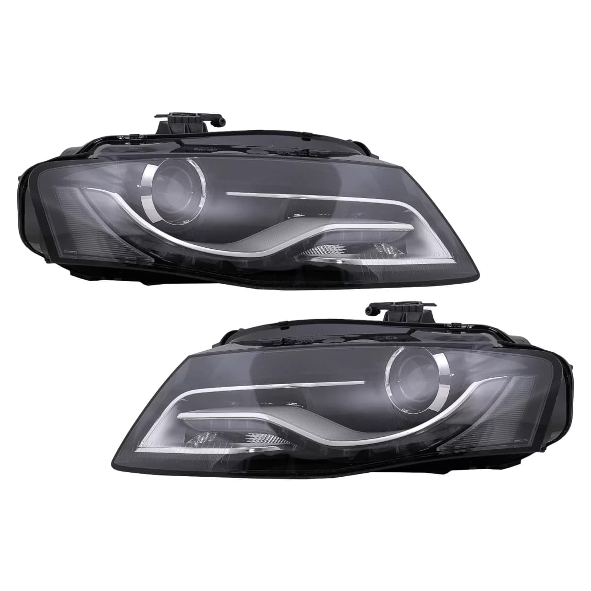 LED DRL Headlights Daytime Running Lights suitable for Audi A4 B8 8K (2009-10.2011) Black