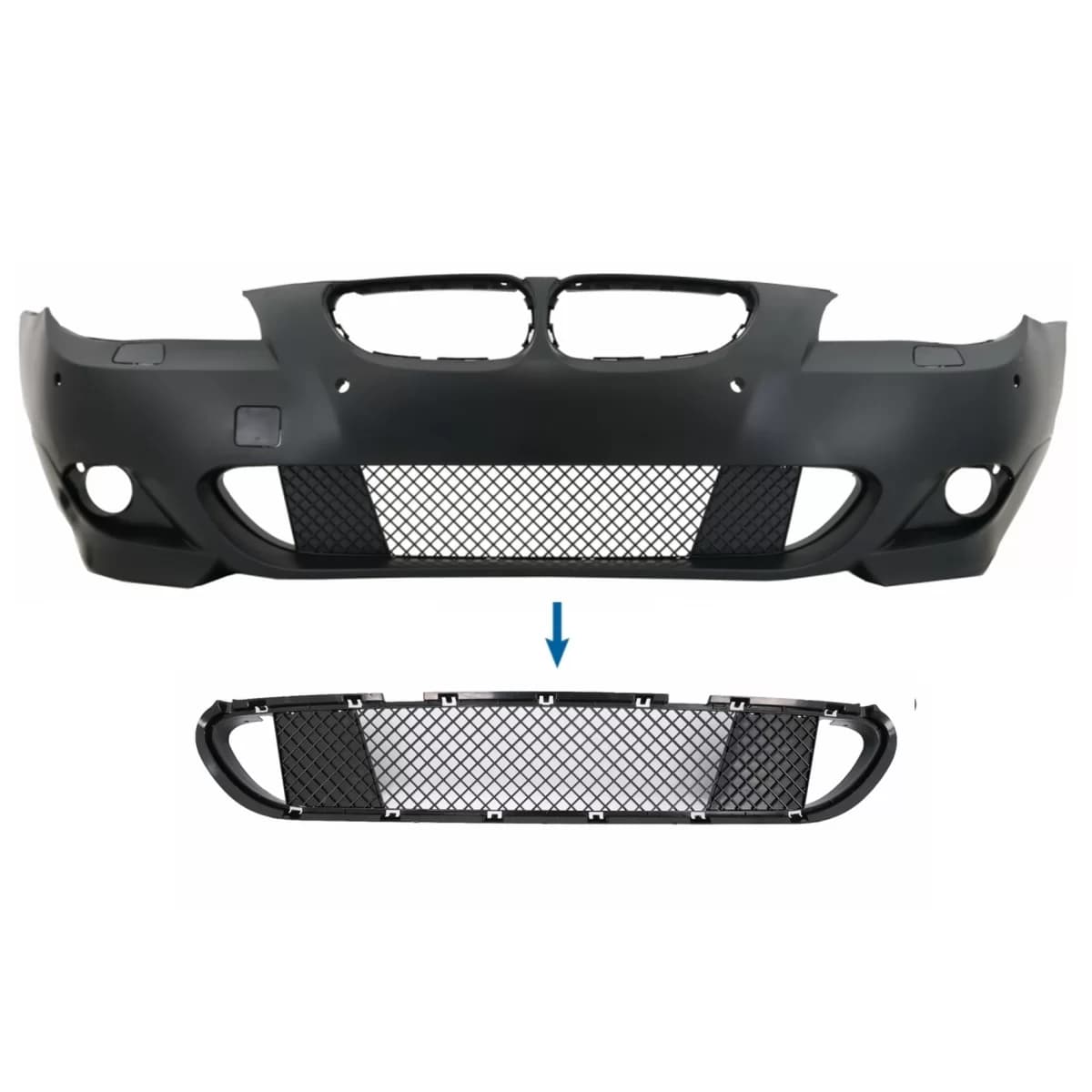 Front Bumper Middle Lower Grille suitable for BMW 5 Series E60 E61 (2003-2010) M-Tech