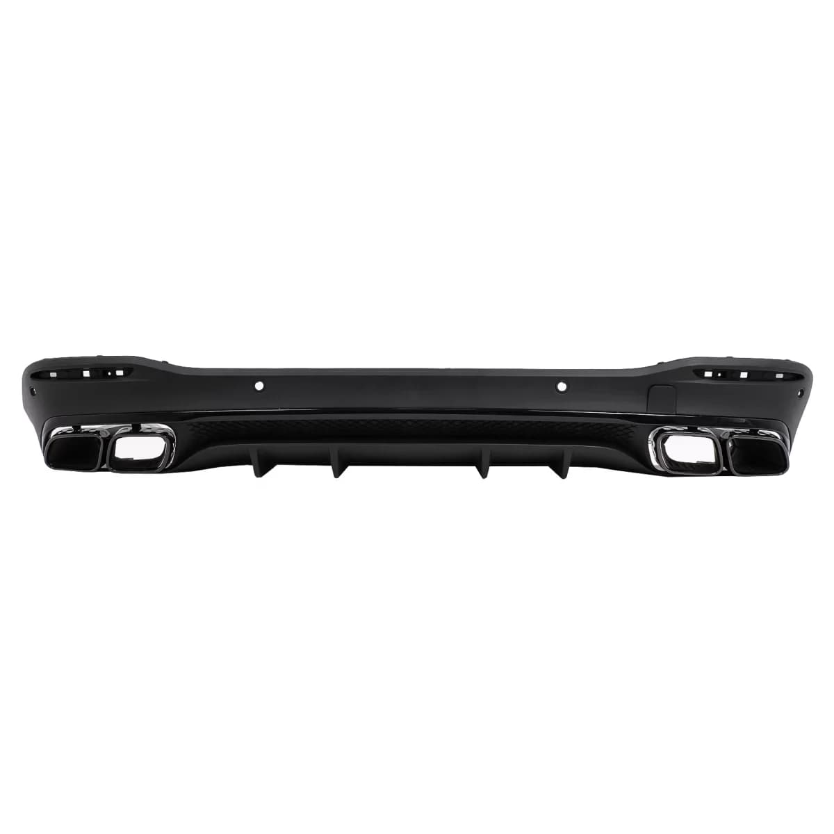 Rear Diffuser with Black Exhaust Muffler Tips suitable for Mercedes GLE W167 SUV V167 Sport Line (2019-Up) GLE63 Design Night Package
