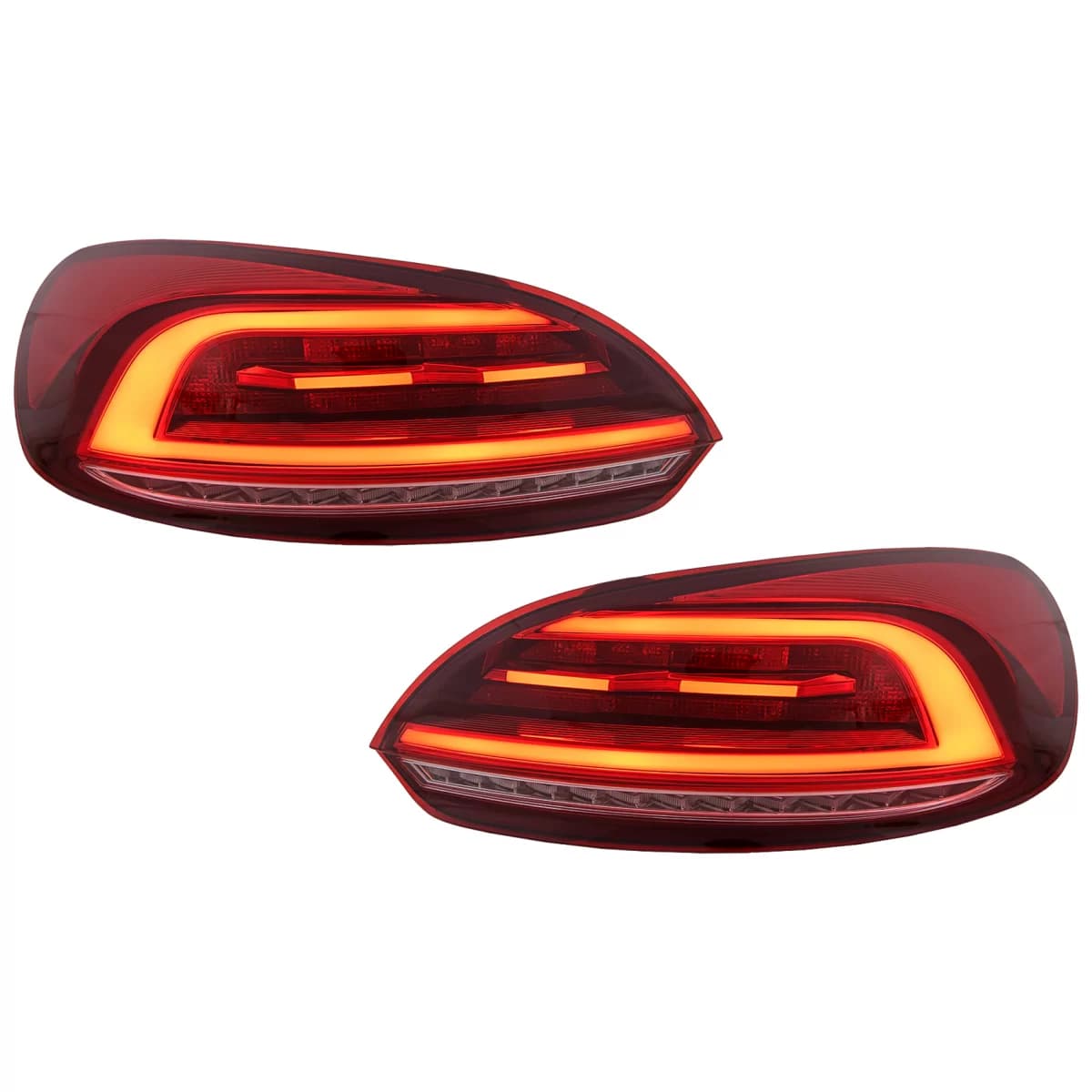 LED Taillights suitable for VW Scirocco Hatchback 137 Mk3 (2008-2014) Red Dynamic Turning Lights