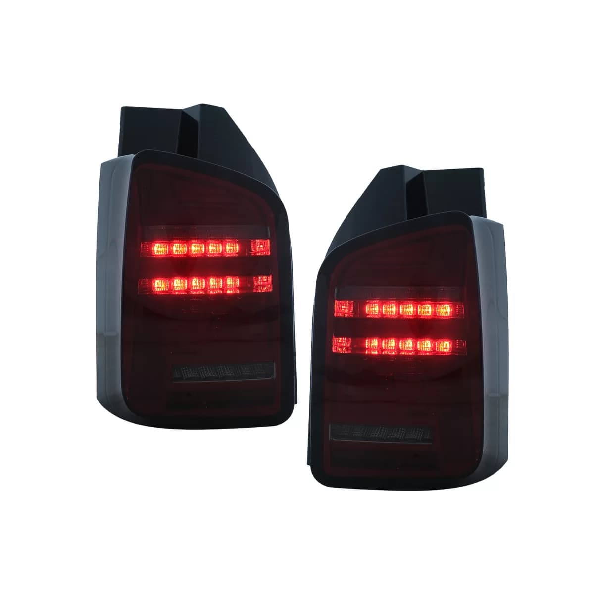 Full LED Taillights suitable for VW Transporter V T5 Facelift (2010-2015) Red Smoke Sequential