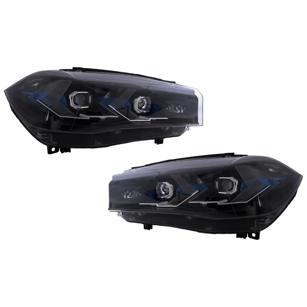 LED Headlights suitable for BMW X5 F15 (2013-2018) Conversion to G05 Design Black