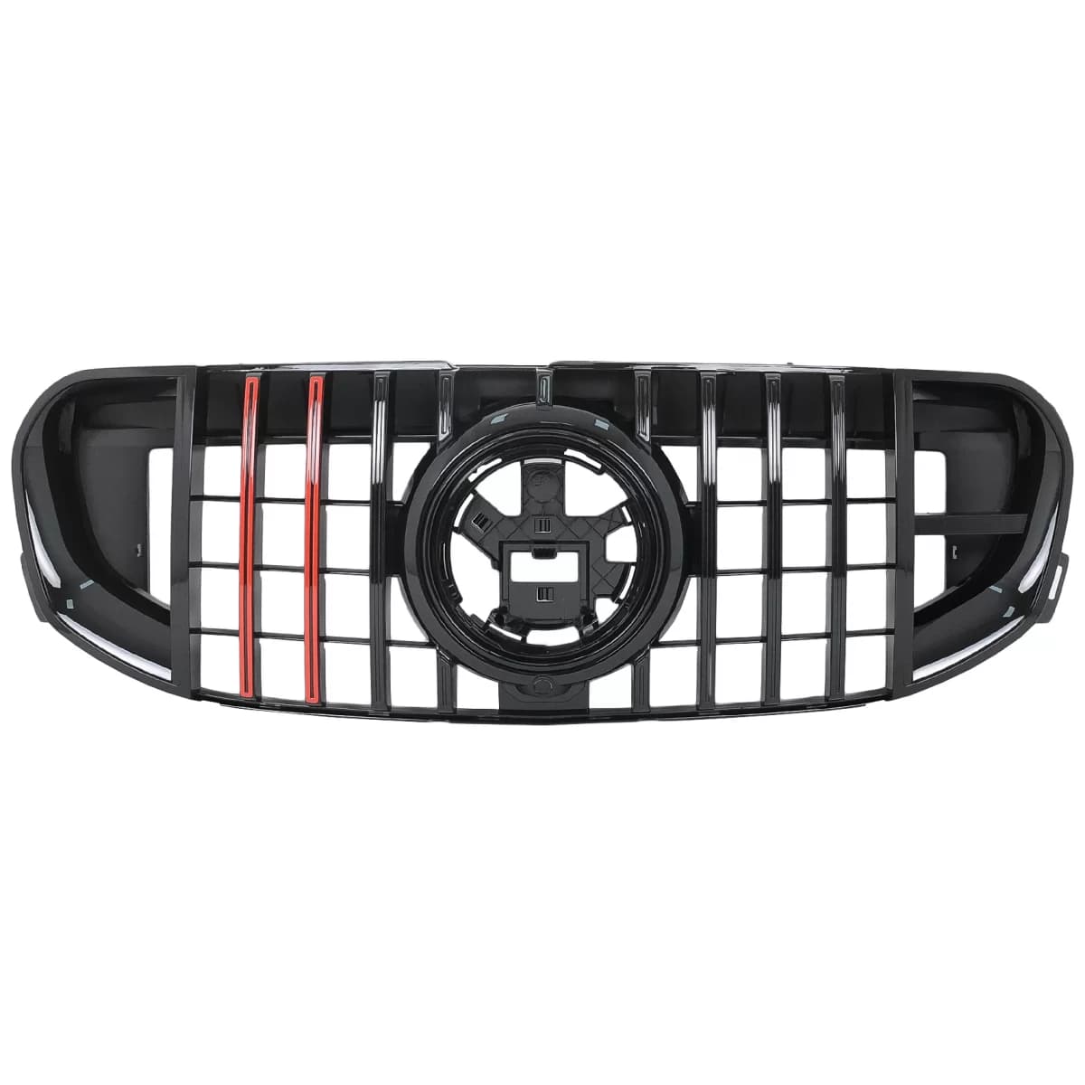 Front Grille with Red Insertion suitable for Mercedes GLS SUV X167 (2019-2023) GTR Design