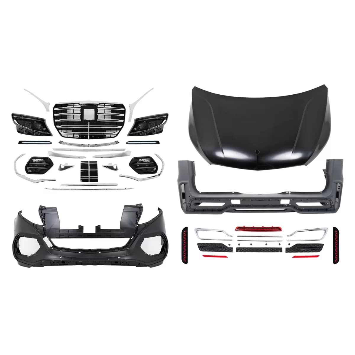Complete Body Kit suitable for Mercedes Vito (2016-2023) Conversion to 2024 V Design