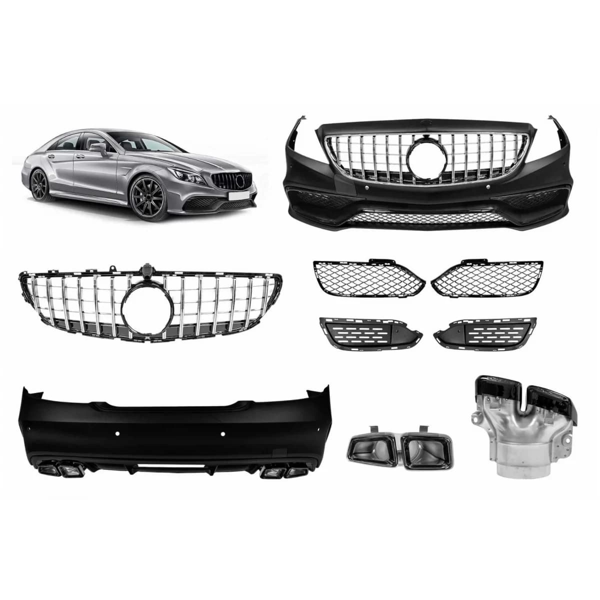 Complete Body Kit suitable for Mercedes CLS W218 C218 Sedan (2011-2013) CLS63 Design