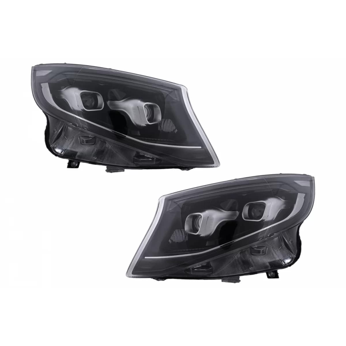 Full LED Headlights suitable for Mercedes V-Class W447 (2014-2023) Black