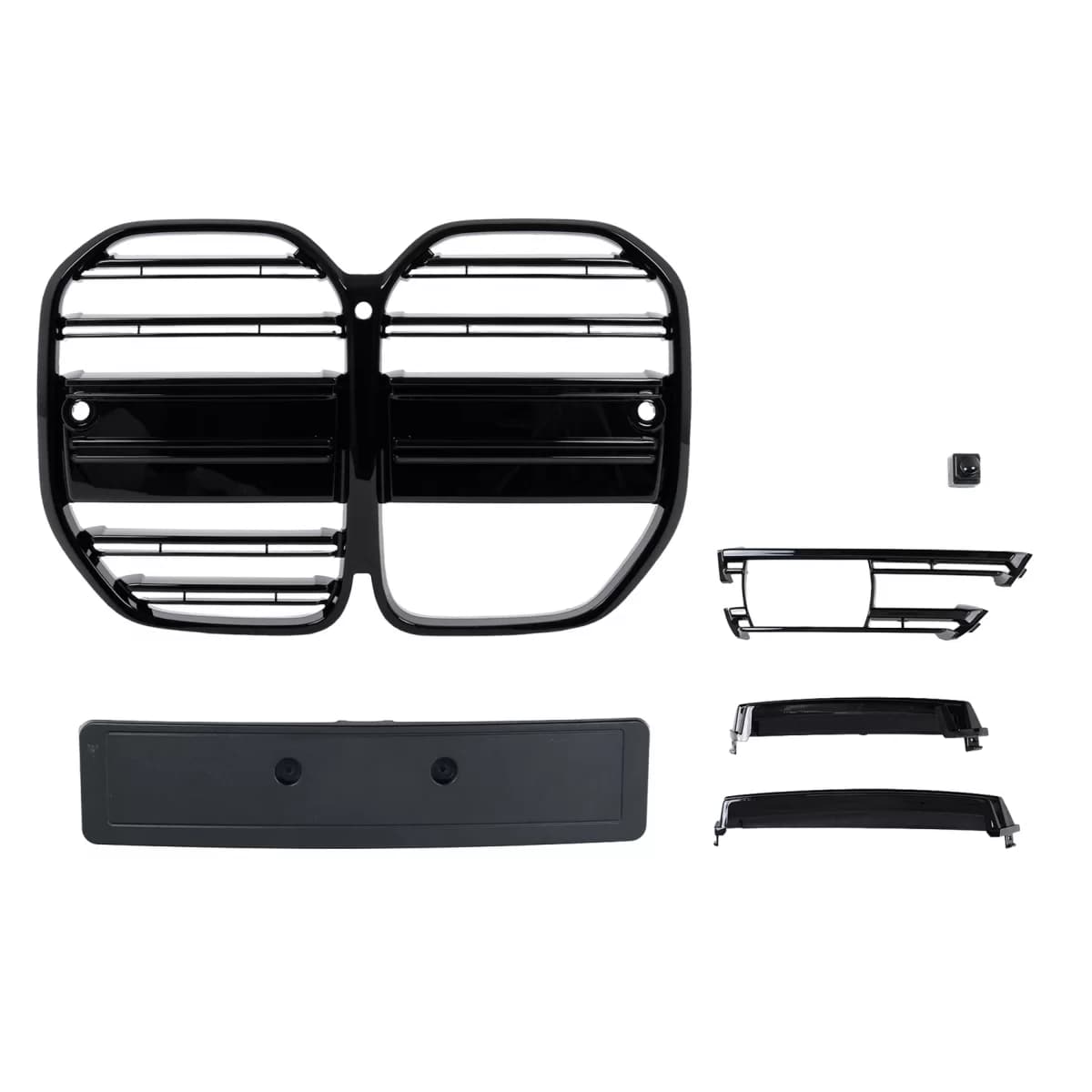 Central Kidney Grilles suitable for BMW 4 Series G22 Coupe G23 Cabrio (2020-Up) Black
