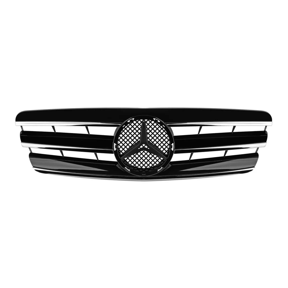 Chrome/black grille suitable for Mercedes C-Class W203 2000-2007