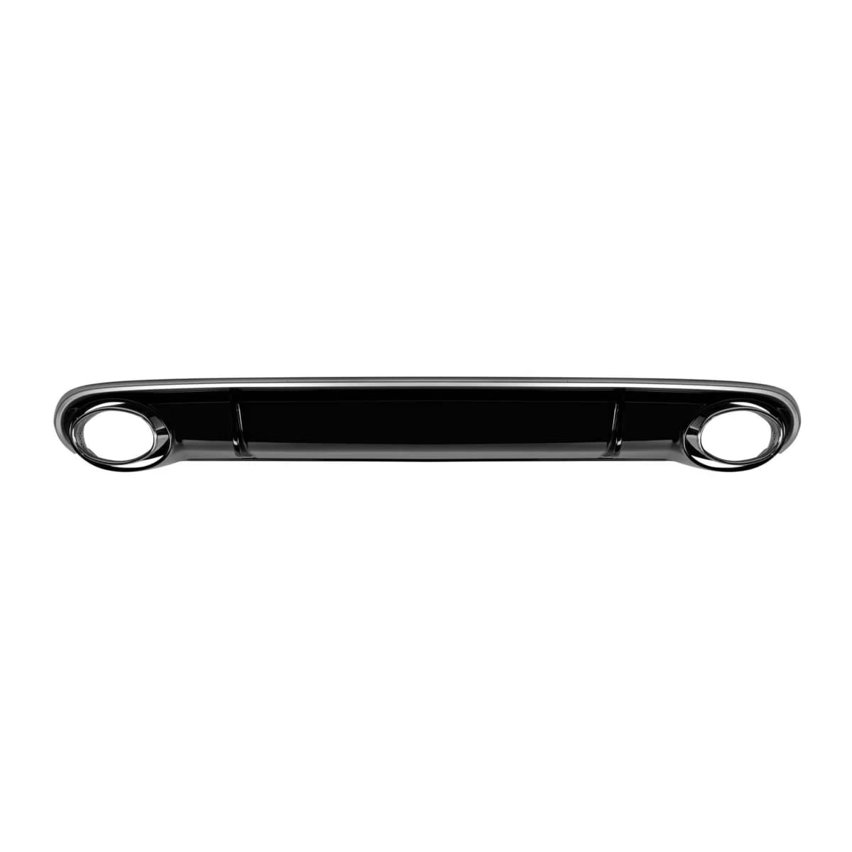 RS4 type diffuser with chrome tips suitable for standard rear bumper of Audi A4 sedan, wagon 2007-2011 -O---O-