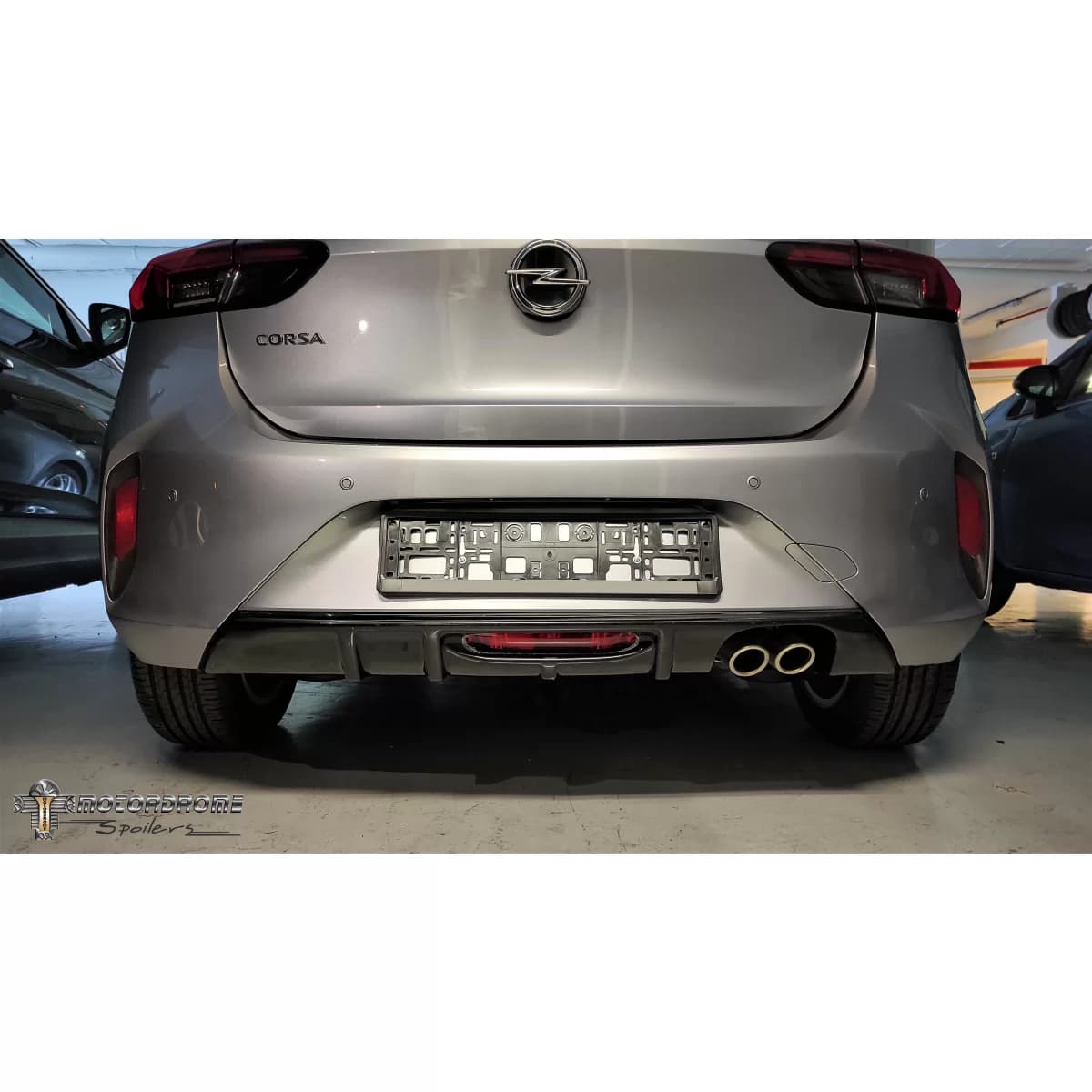 Motordrome Design diffuser suitable for rear GS-Line bumper on Opel Corsa F after 2019