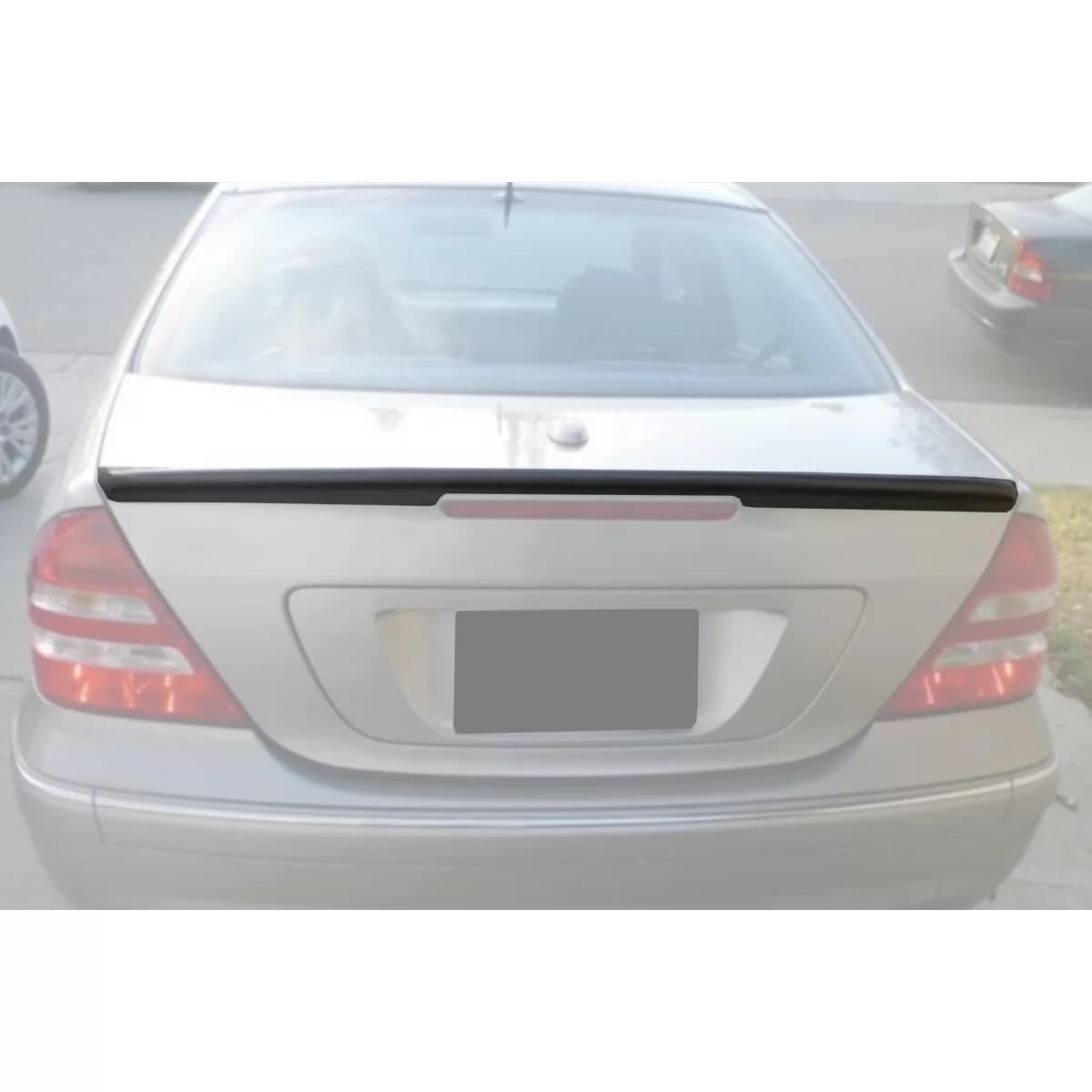 A Design type trunk spoiler suitable for Mercedes C-Class W203 2000-2006, unpainted