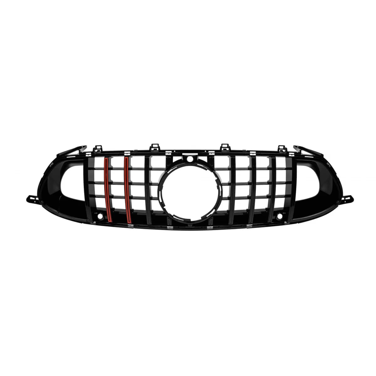 Black lacquer grille type Brabus with red lines suitable for Mercedes A Design GT 4 Door Coupe X290 after 2019